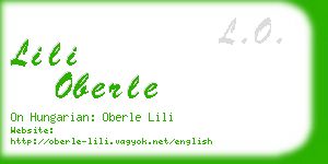 lili oberle business card